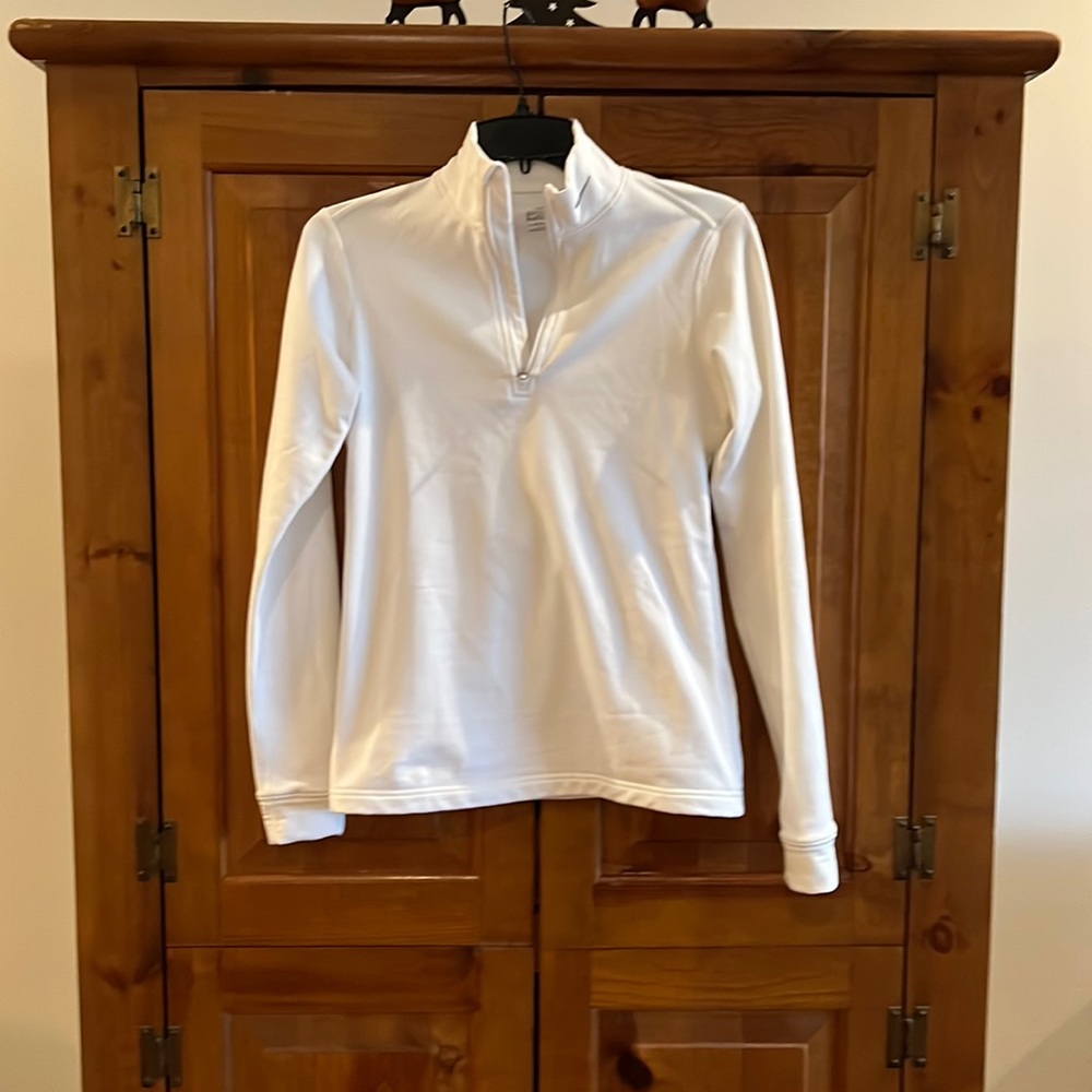 Nike white half zip jacket Sz M